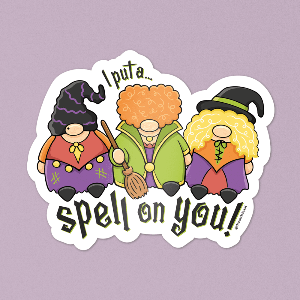 'I Put a Spell On You' - Halloween Gonks Vinyl Sticker