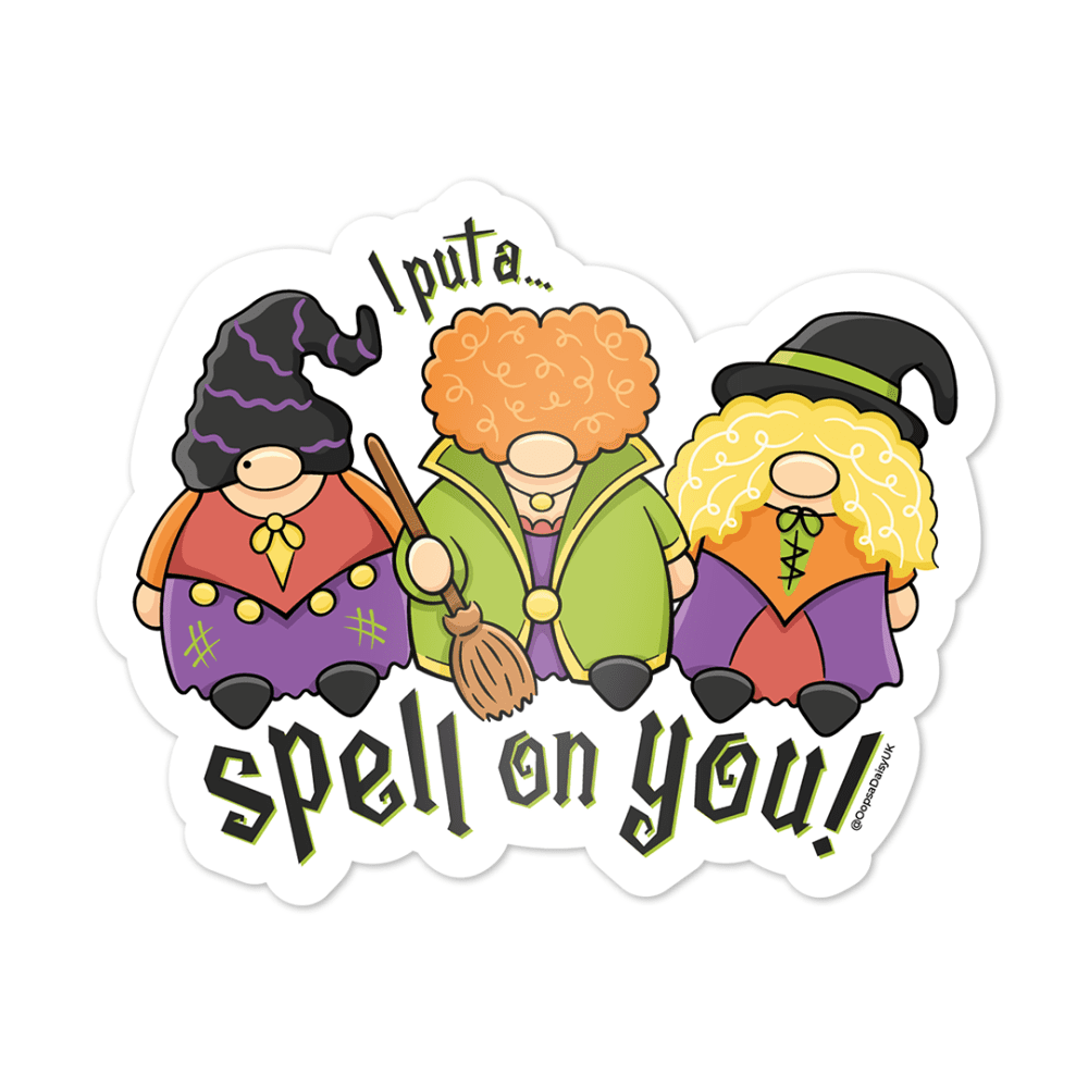 'I Put a Spell On You' - Halloween Gonks Vinyl Sticker