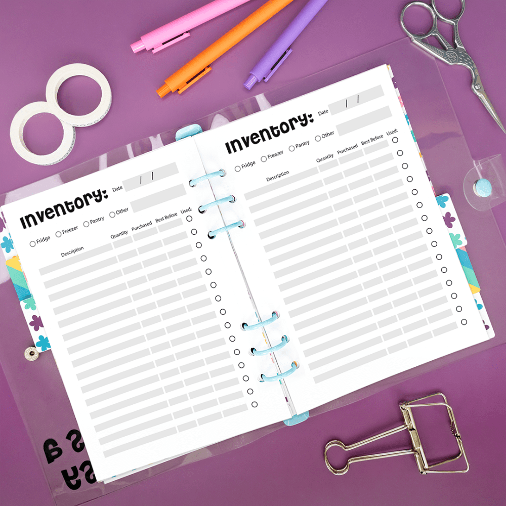 Food Inventory - A5 Hybrid Planner Inserts