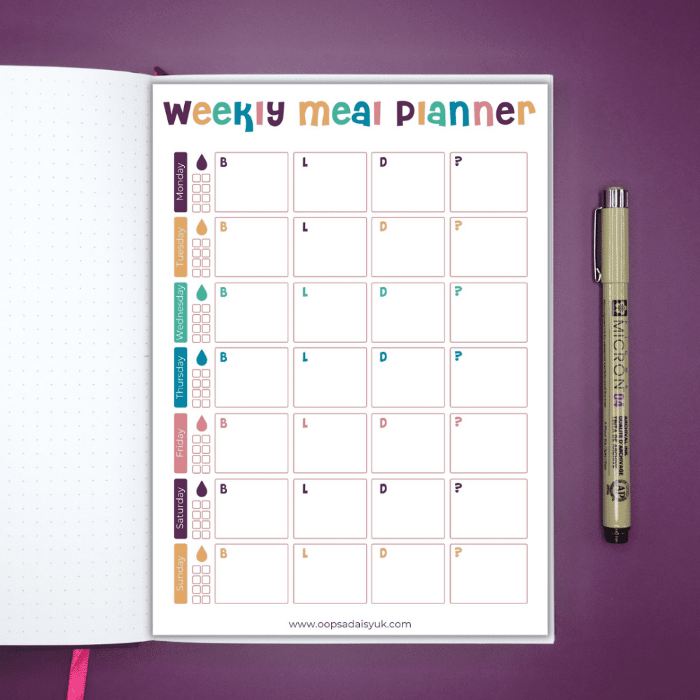 Weekly Meal Planner - Journal Printable