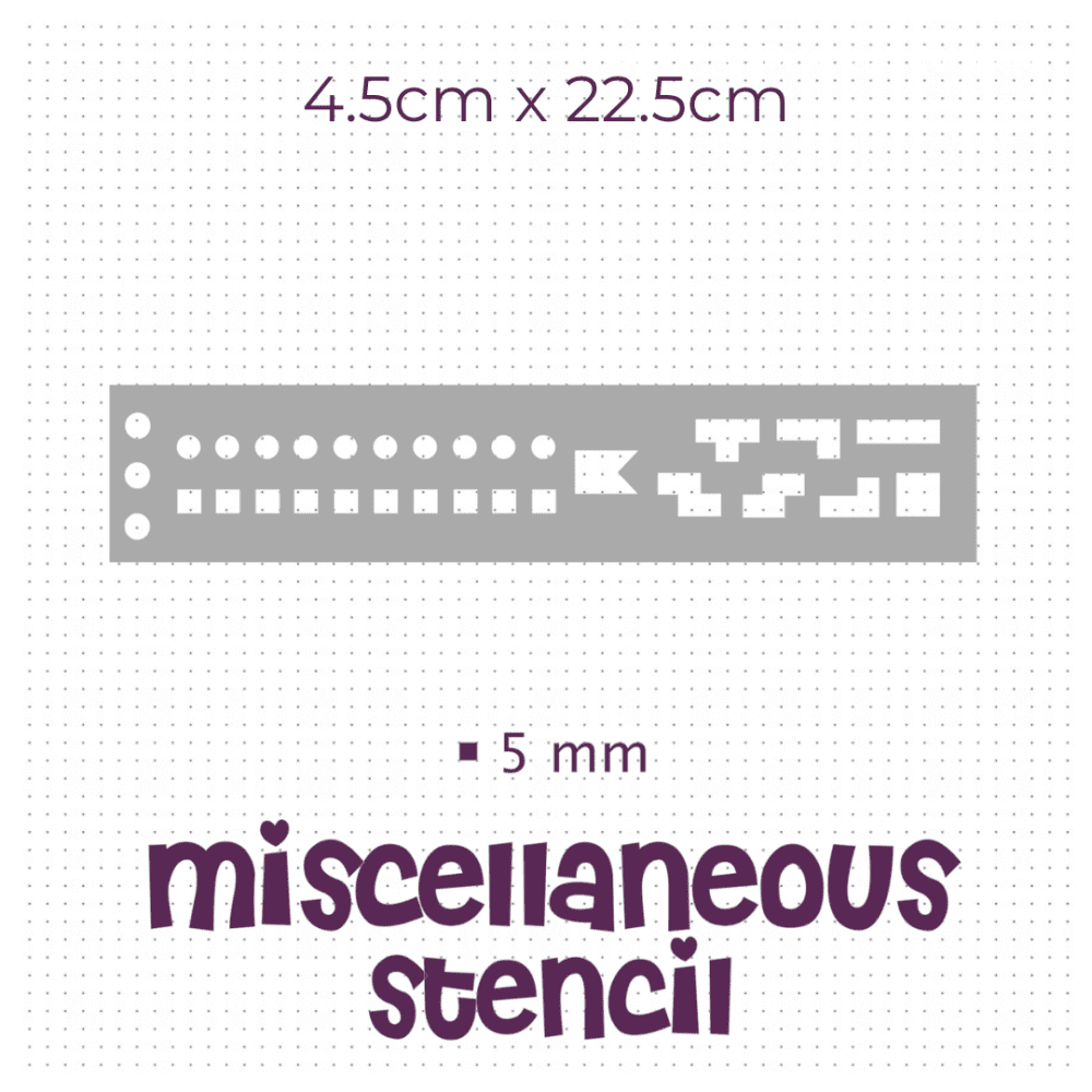 80s Tetris Tracker - Bookmark Journal Stencil