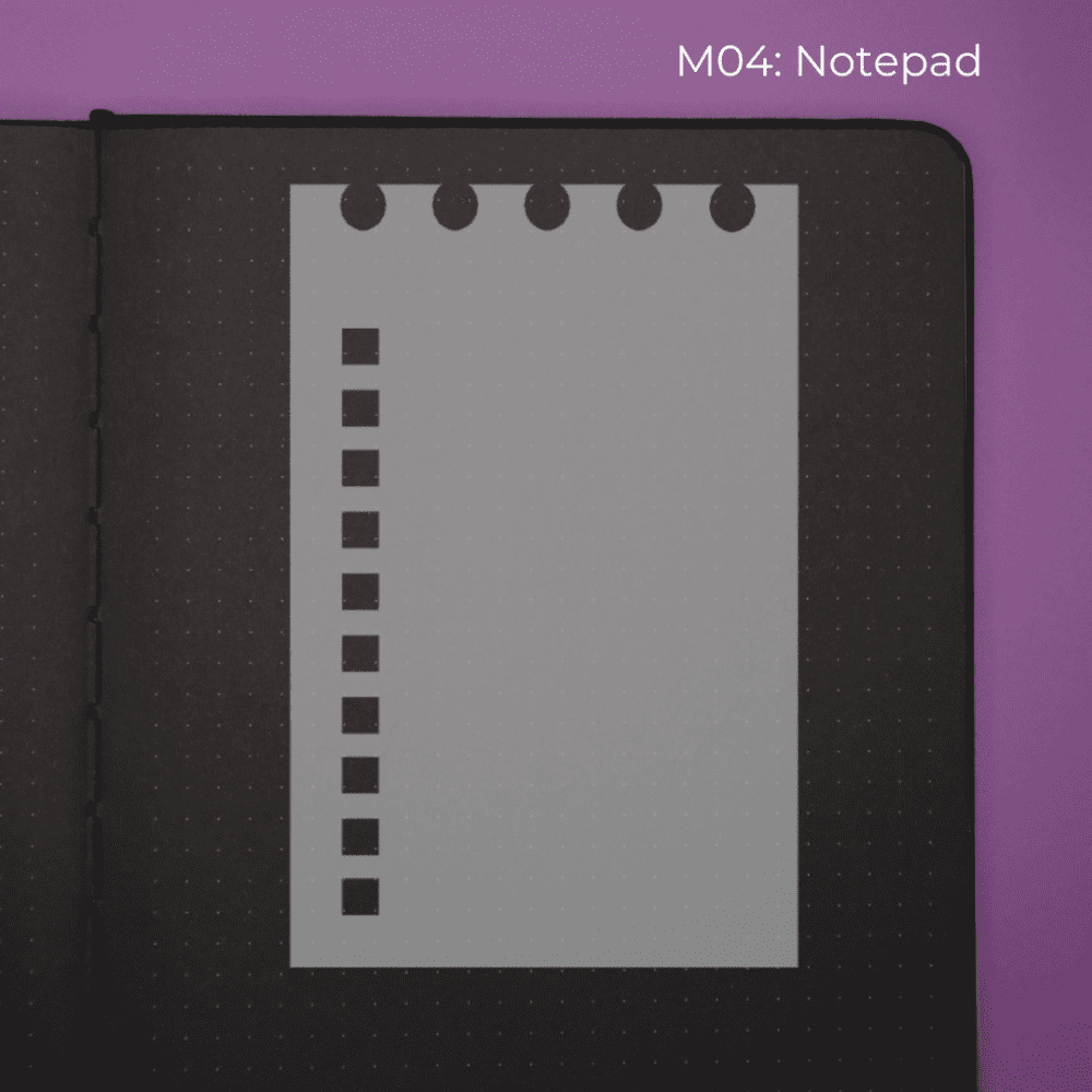 Notepad To-Do List - Journal Stencil