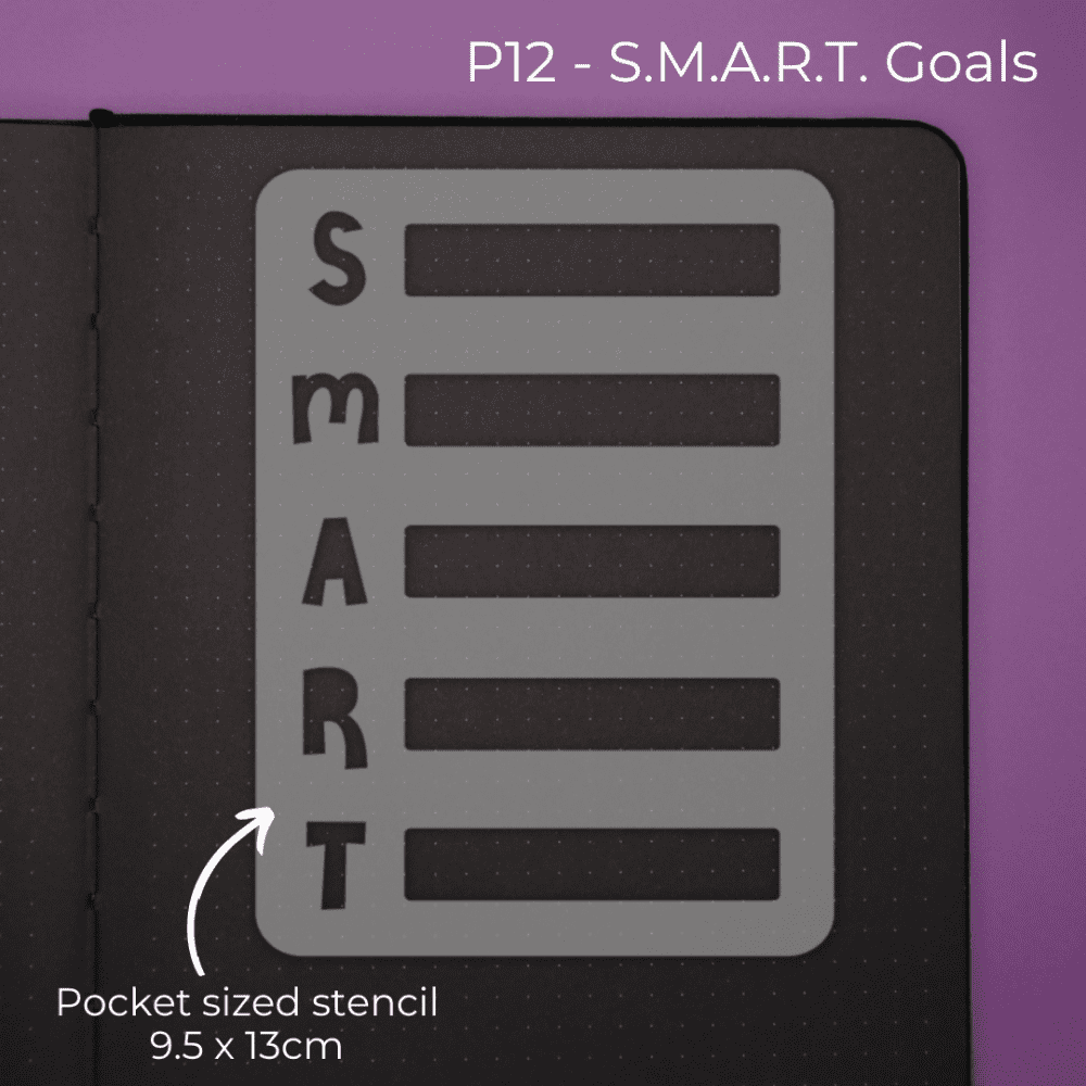 SMART Goals - Pocket Journal Stencil