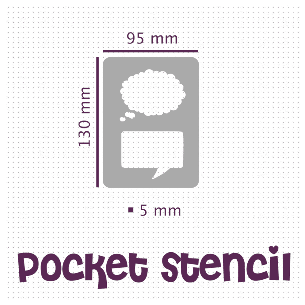 Speech / Thought Bubbles - Pocket Journal Stencil