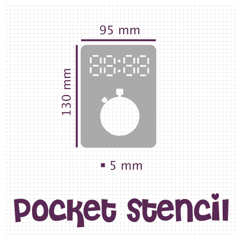 Stopwatch - Pocket Journal Stencil