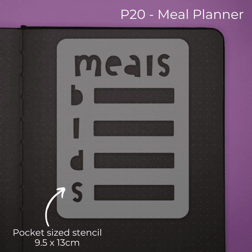 Meal Planner - Pocket Journal Stencil