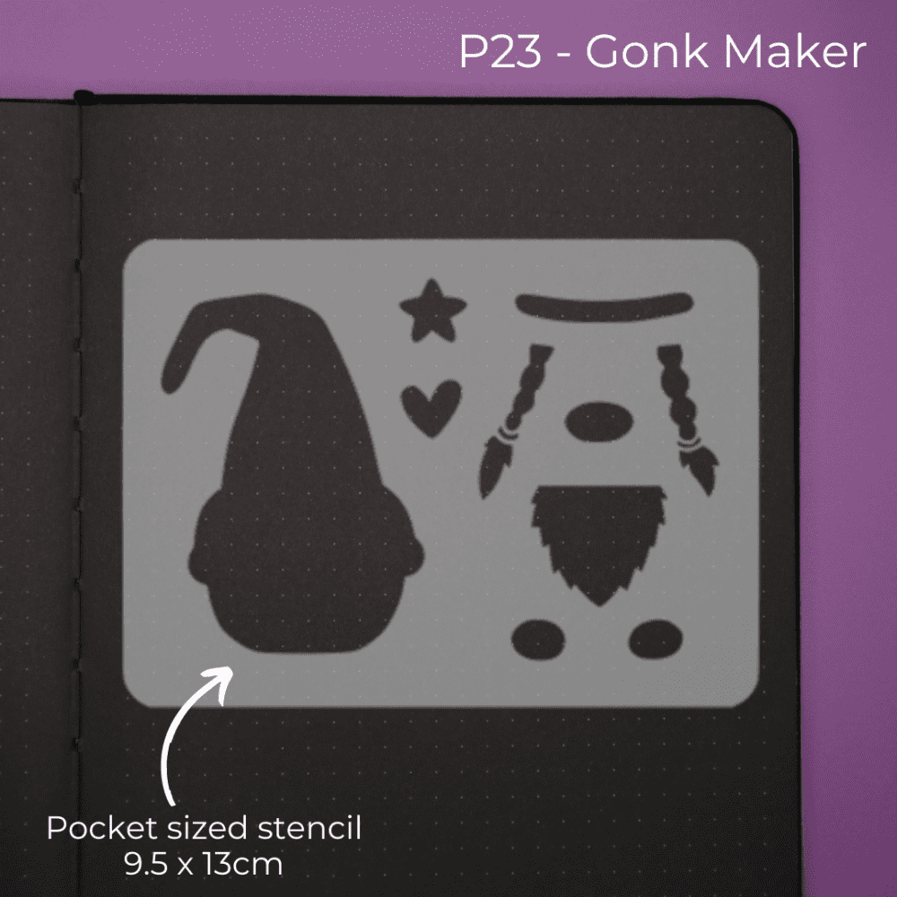 Gonk Maker - Pocket Journal Stencil