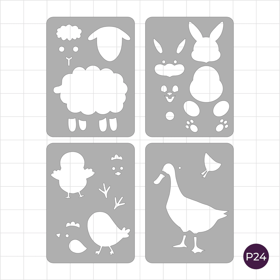 Spring Friends - Pocket Journal Stencils - Set of 4