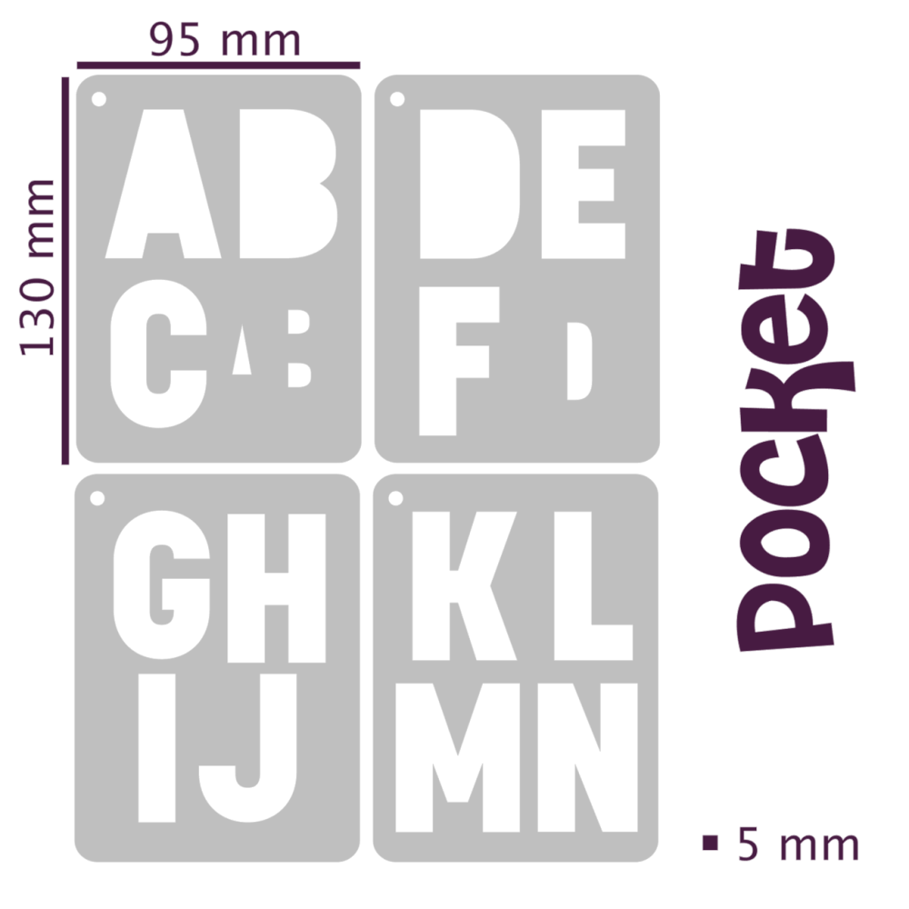 P24 Block Letters 5cm 1 SIZE