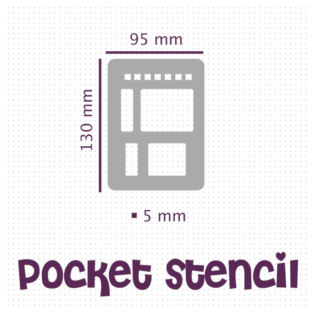 Boxes and Checklist - Pocket Journal Stencil