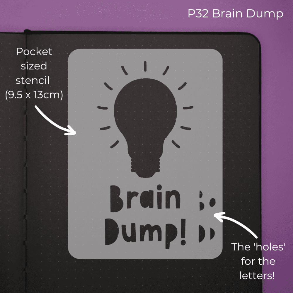 Brain Dump - Pocket Journal Stencil