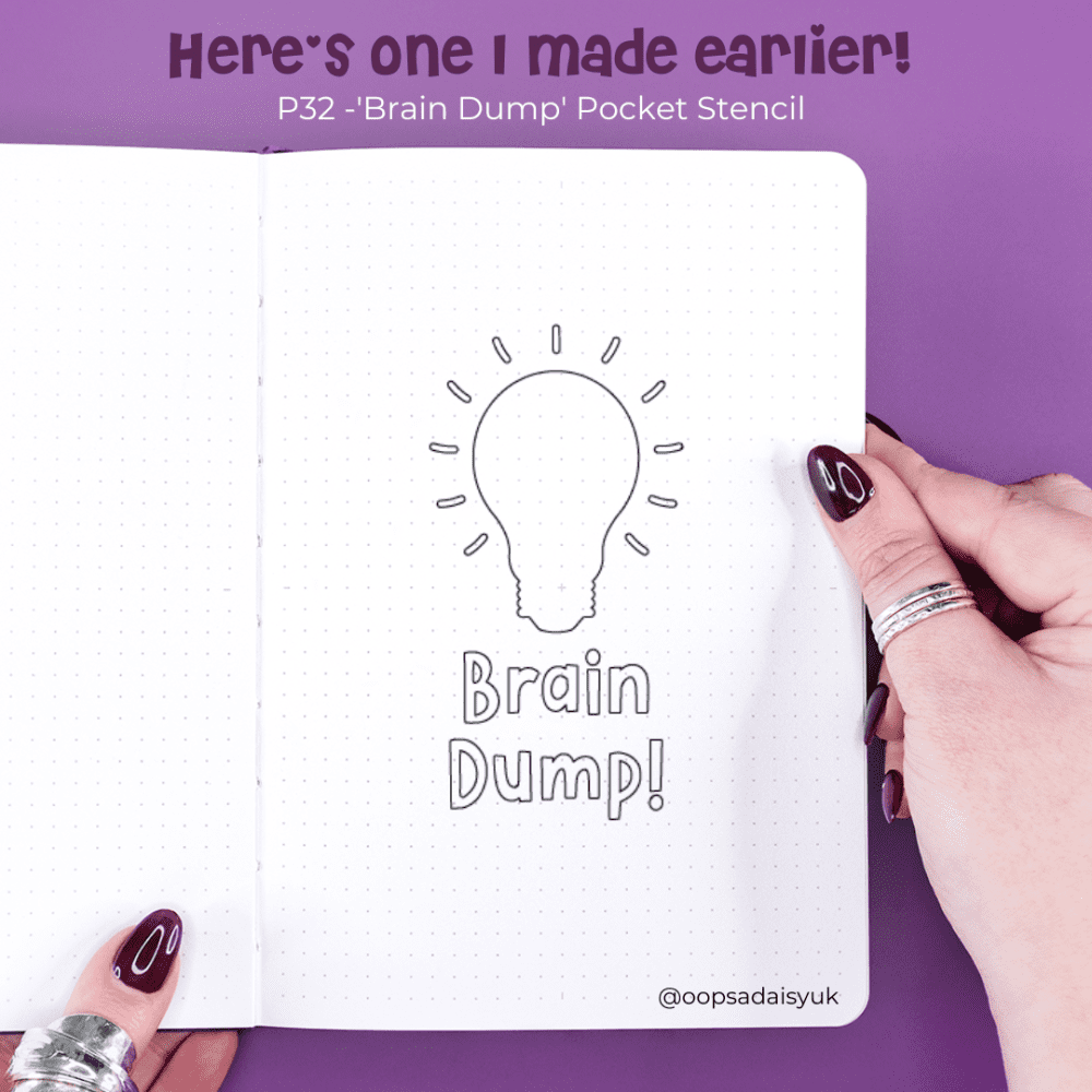 Brain Dump - Pocket Journal Stencil