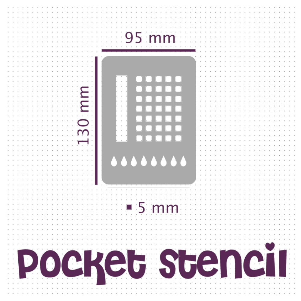 Monthly Grid - Pocket Journal Stencil