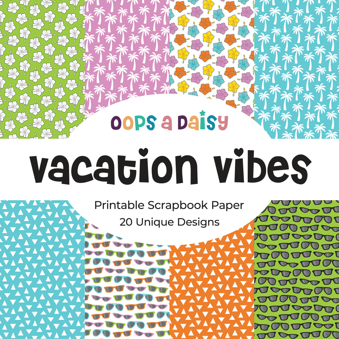 Vacation Vibes- Pattern Printables - Digital Download