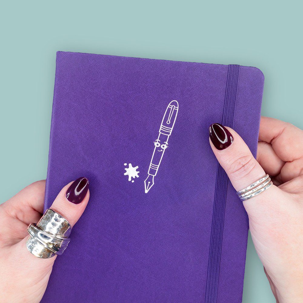 B5 Purple Dot Grid Journal - Penny Doodles