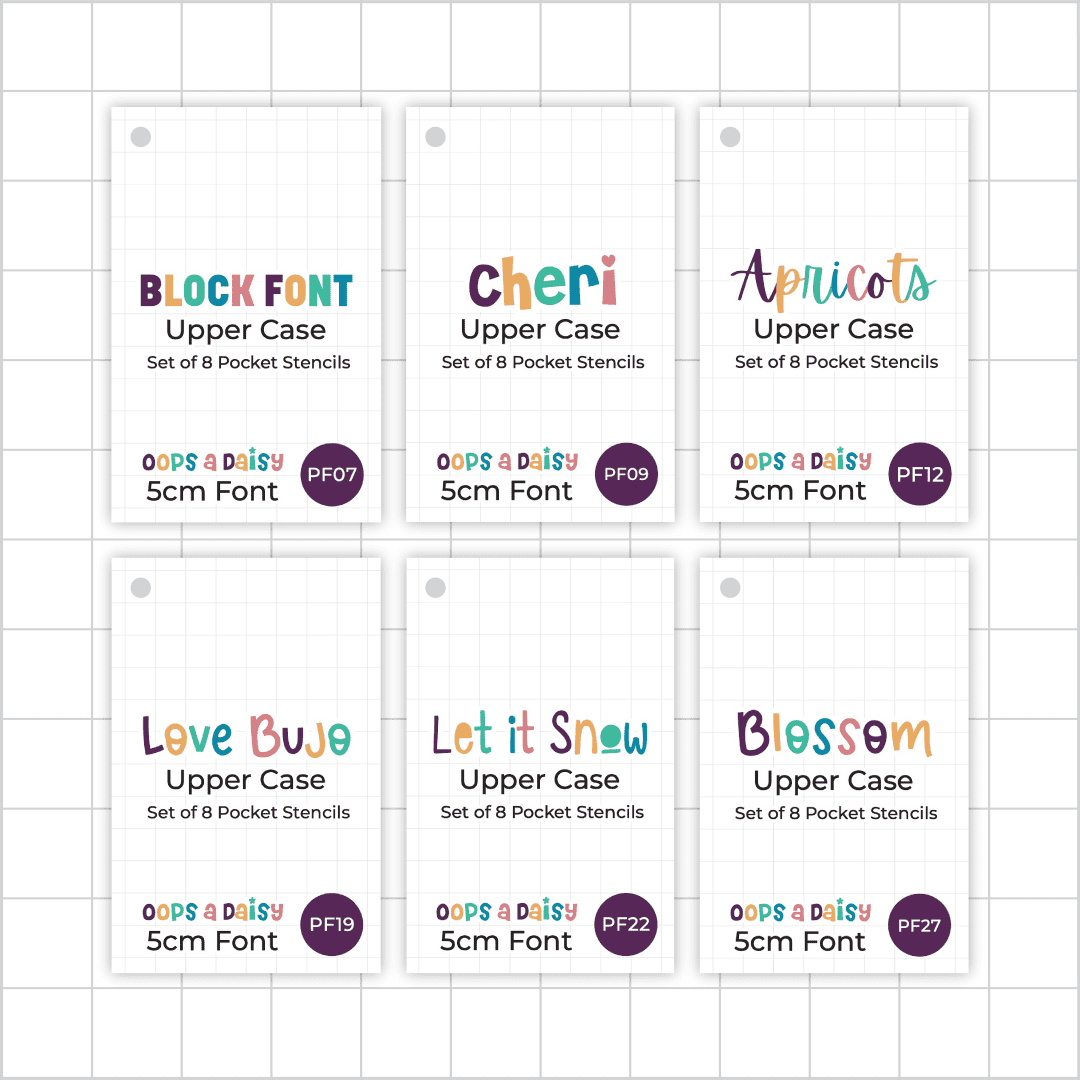 Pocket Fonts - Set of 17 Reference Cards