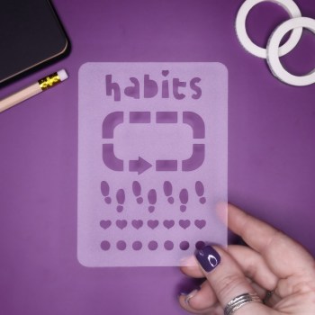 Healthy Habits Tracker Pocket Bullet Journal Stencil
