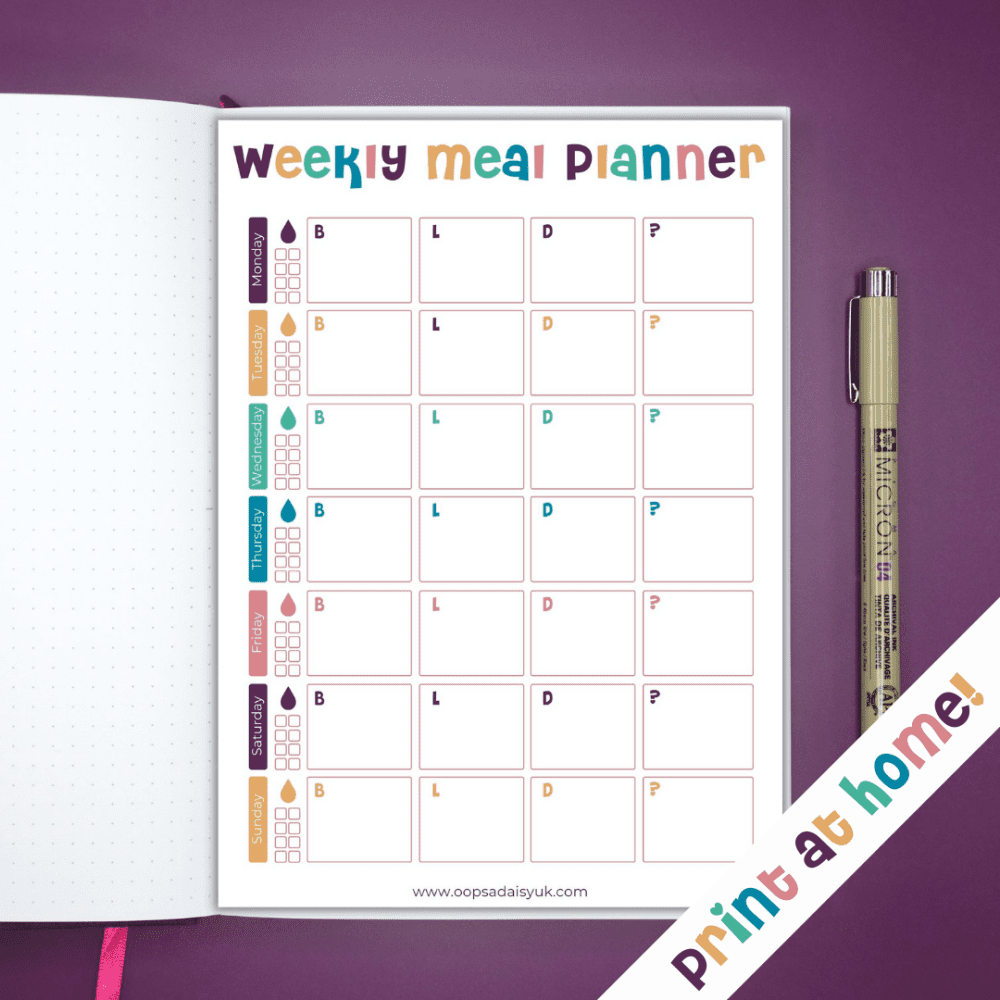 Weekly Meal Planner - Journal Printable