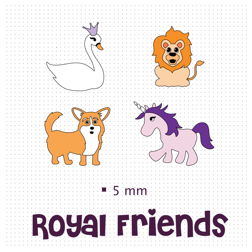 Royal Friends Pocket Journal Stencils SIZE