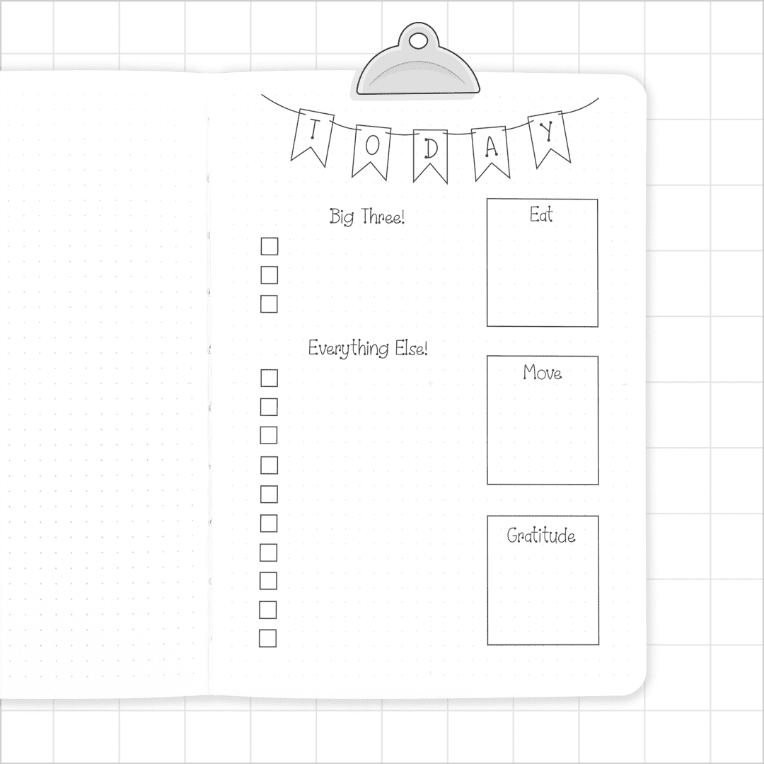 Daily Spread - Super Easy Journal Stencil - A5 or B5