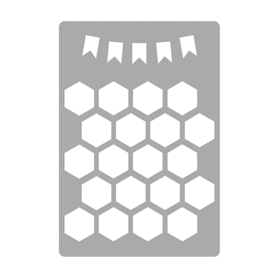 Hexagon Honeycomb Monthly Spread - Super Easy A5 Journal Stencil - A5 or B5