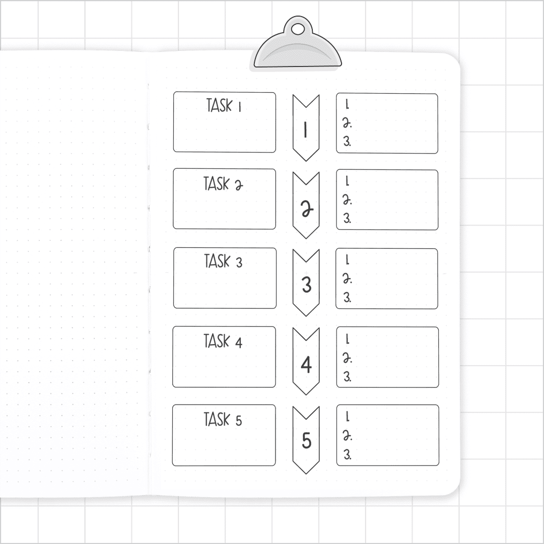 Timeline - Super Easy Journal Stencil - A5 or B5