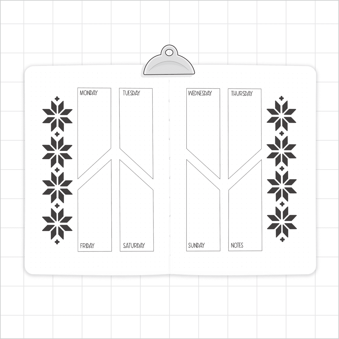 Hygge Week - Super Easy Journal Stencil - A5 or B5