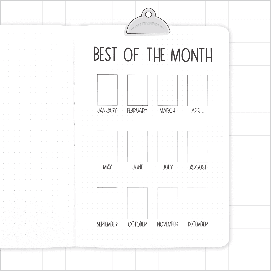 Best of the Month - Super Easy Journal Stencil - A5 or B5