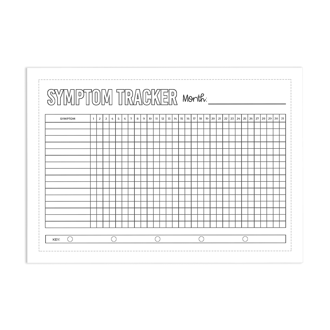 Monthly Symptom Tracker - Super Easy Sticker Sheet (A5)