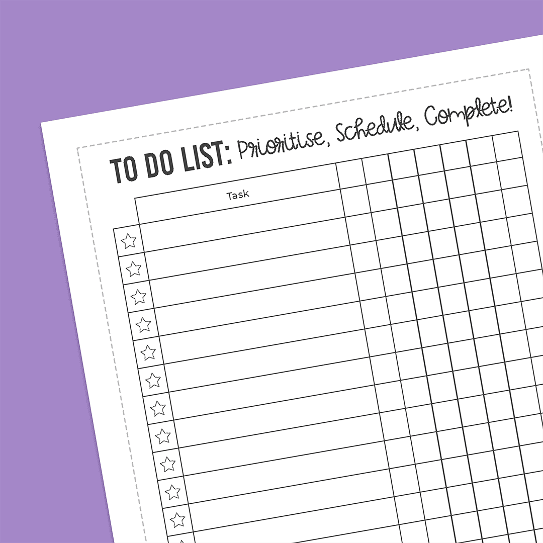 Rolling Task List - Super Easy Sticker Sheet (A5)