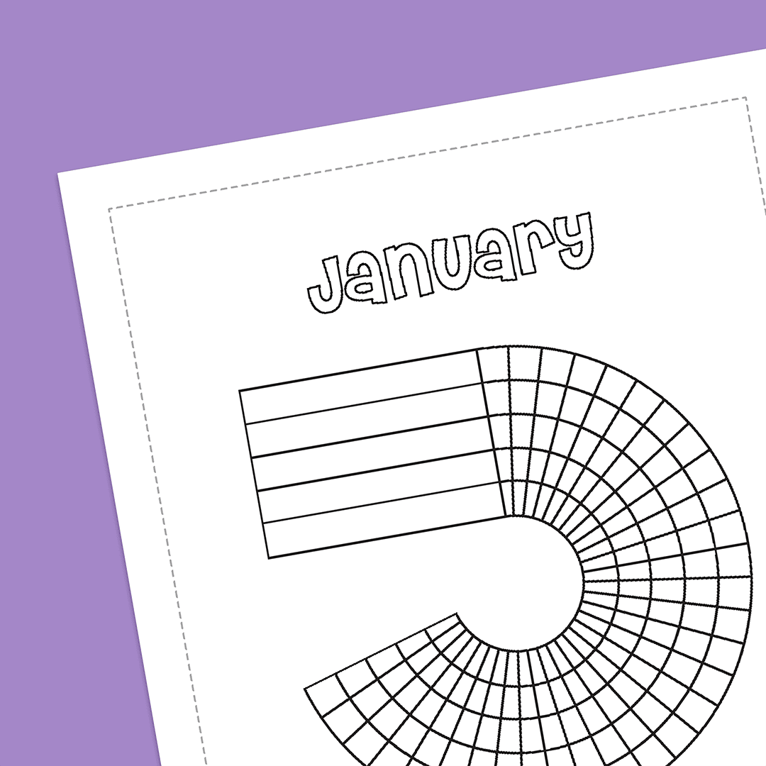 Monthly Circle Tracker - Super Easy Sticker Sheets (A5)