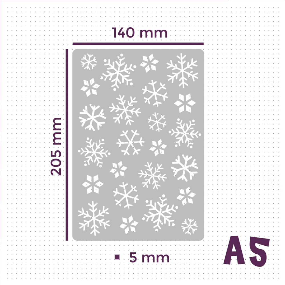 Snowfall - Super Inky - A5 Journal Stencil