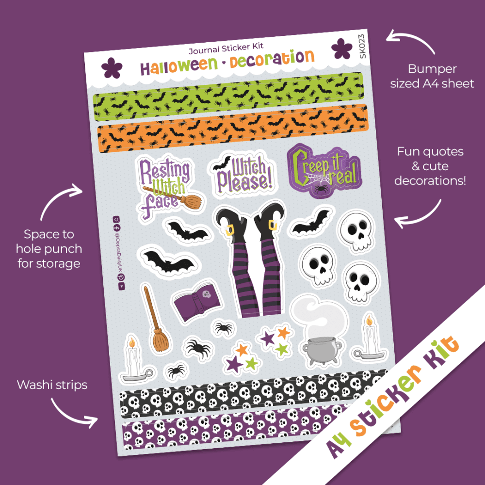 Halloween - Decoration - A4 Journal Sticker Kit