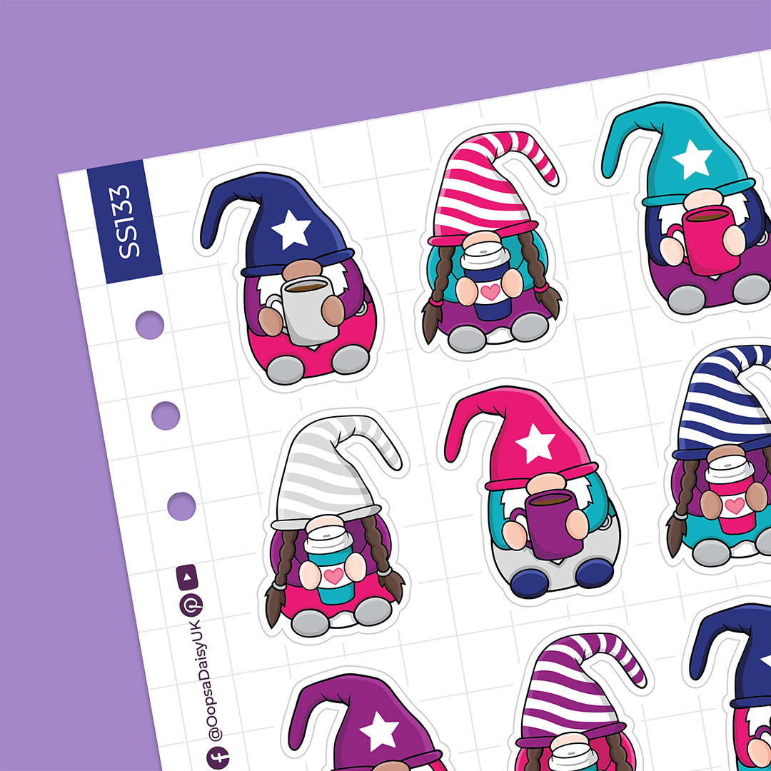 Coffee Gonks - A5 Sticker Sheet