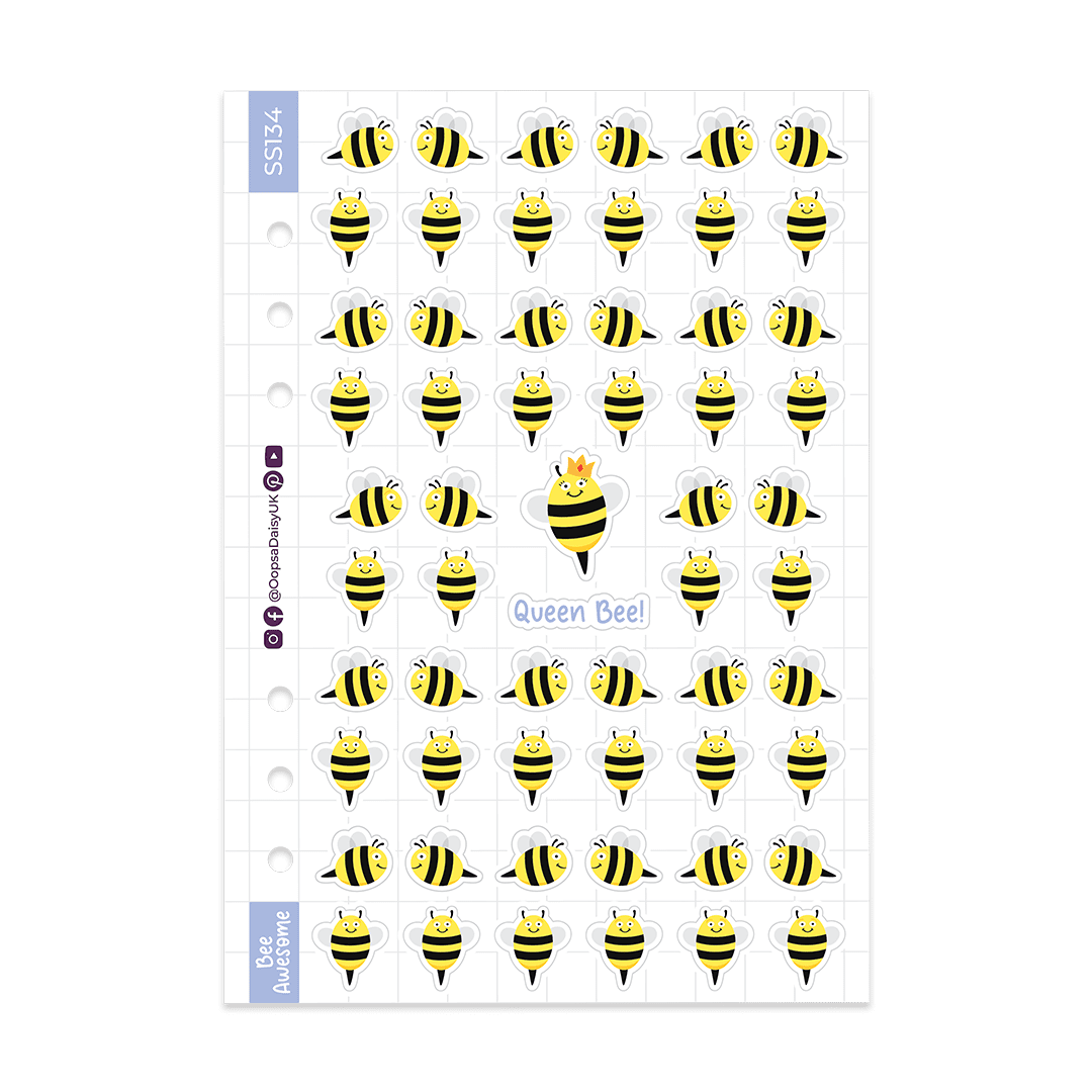 Busy Bees - A5 Sticker Sheet