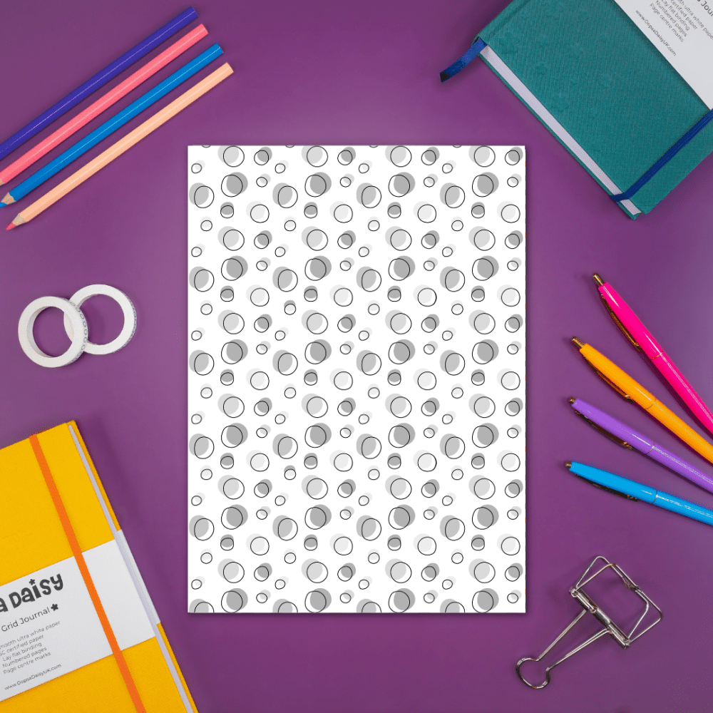 Monochrome - Patterned Paper Printables - Digital Download - Set 2