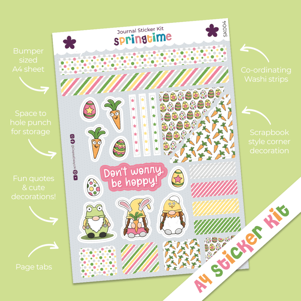 Springtime - A4 Journal Sticker Kit