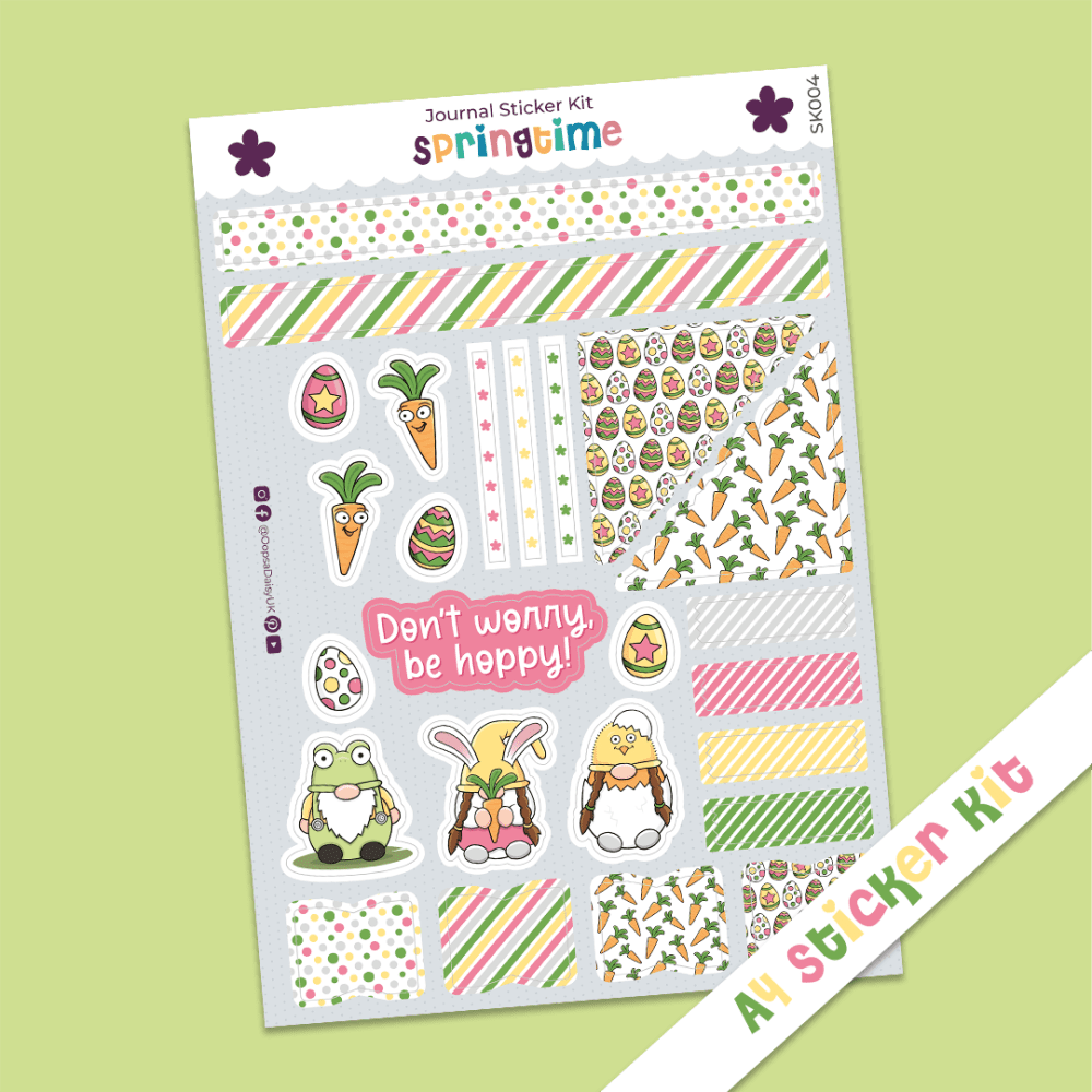 Springtime - A4 Journal Sticker Kit