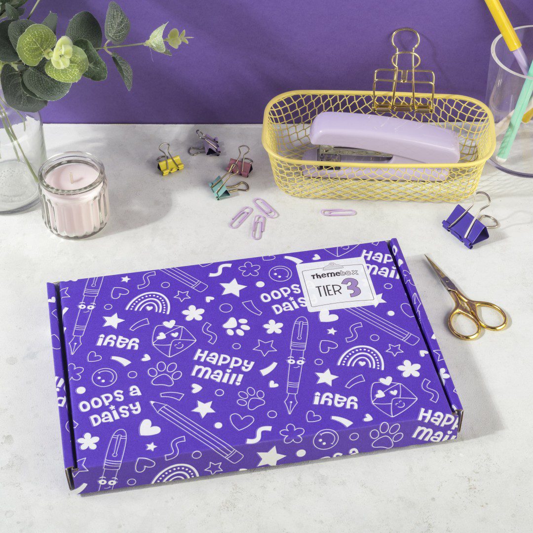 Purple Box - Stationery Lucky Dip Box - Mostly Stencils