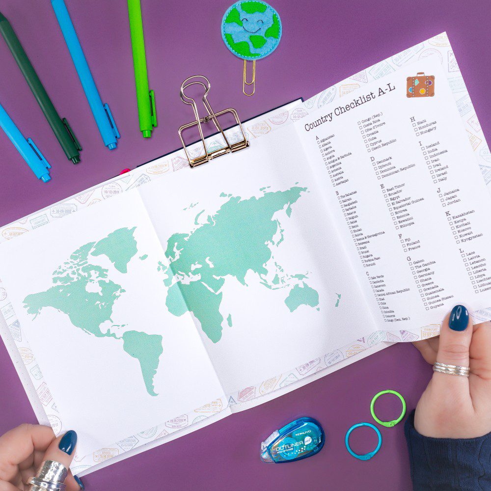 Fold-Out World Map Checklist