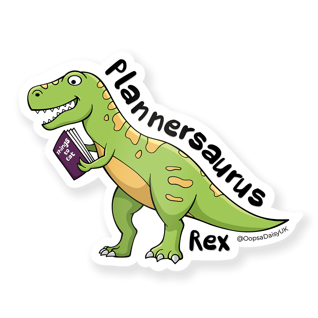 'Plannersaurus Rex' Dinosaur Vinyl Sticker