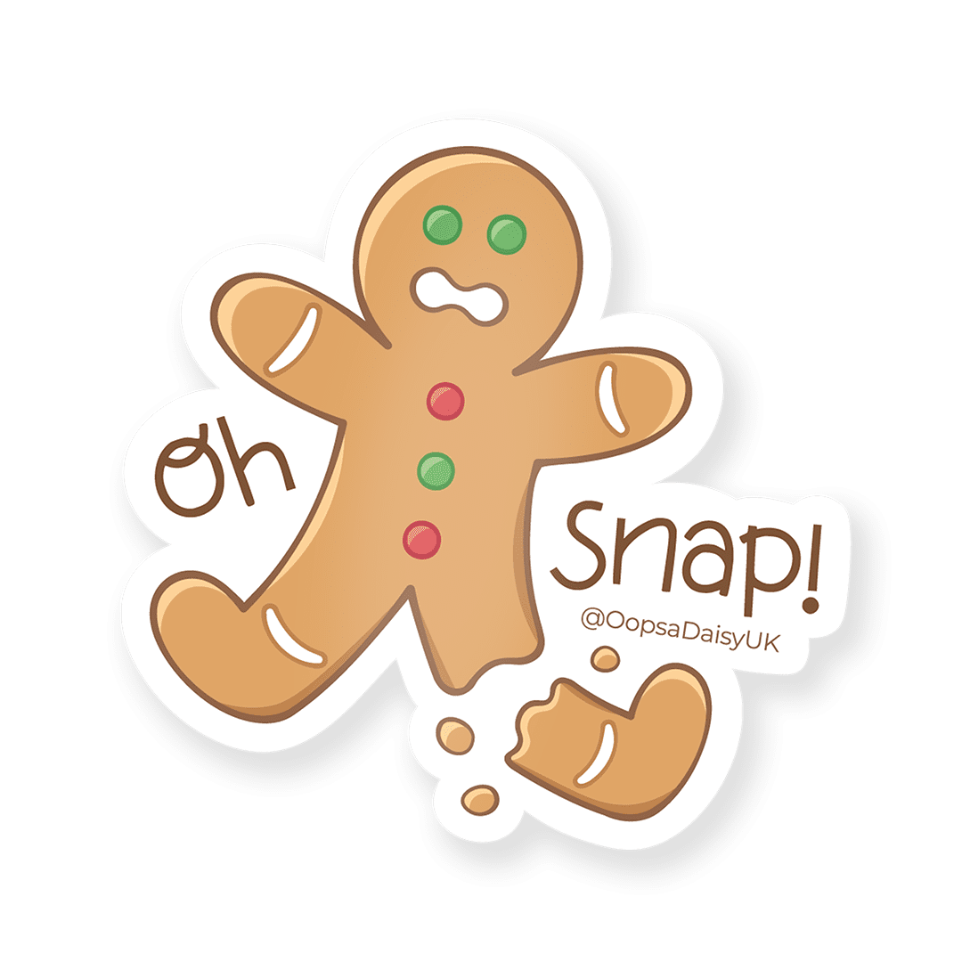 'Oh Snap' - Gingerbread - Vinyl Sticker