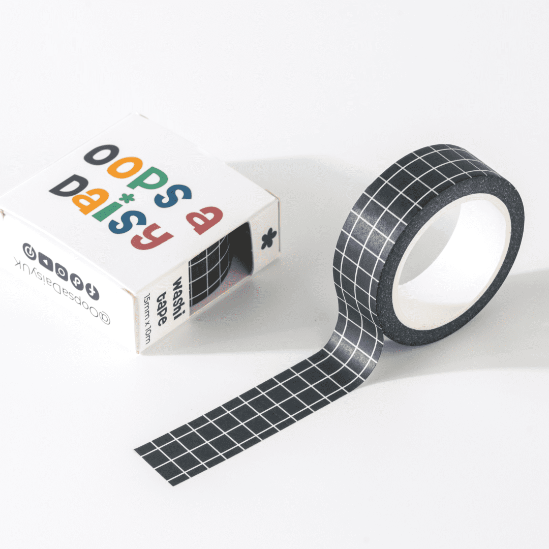 Black Checkered Washi Tape