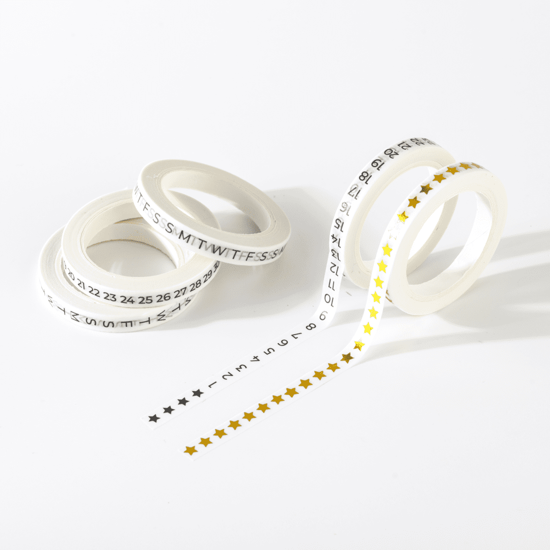 Gold Foil Stars - Skinny Washi Tape