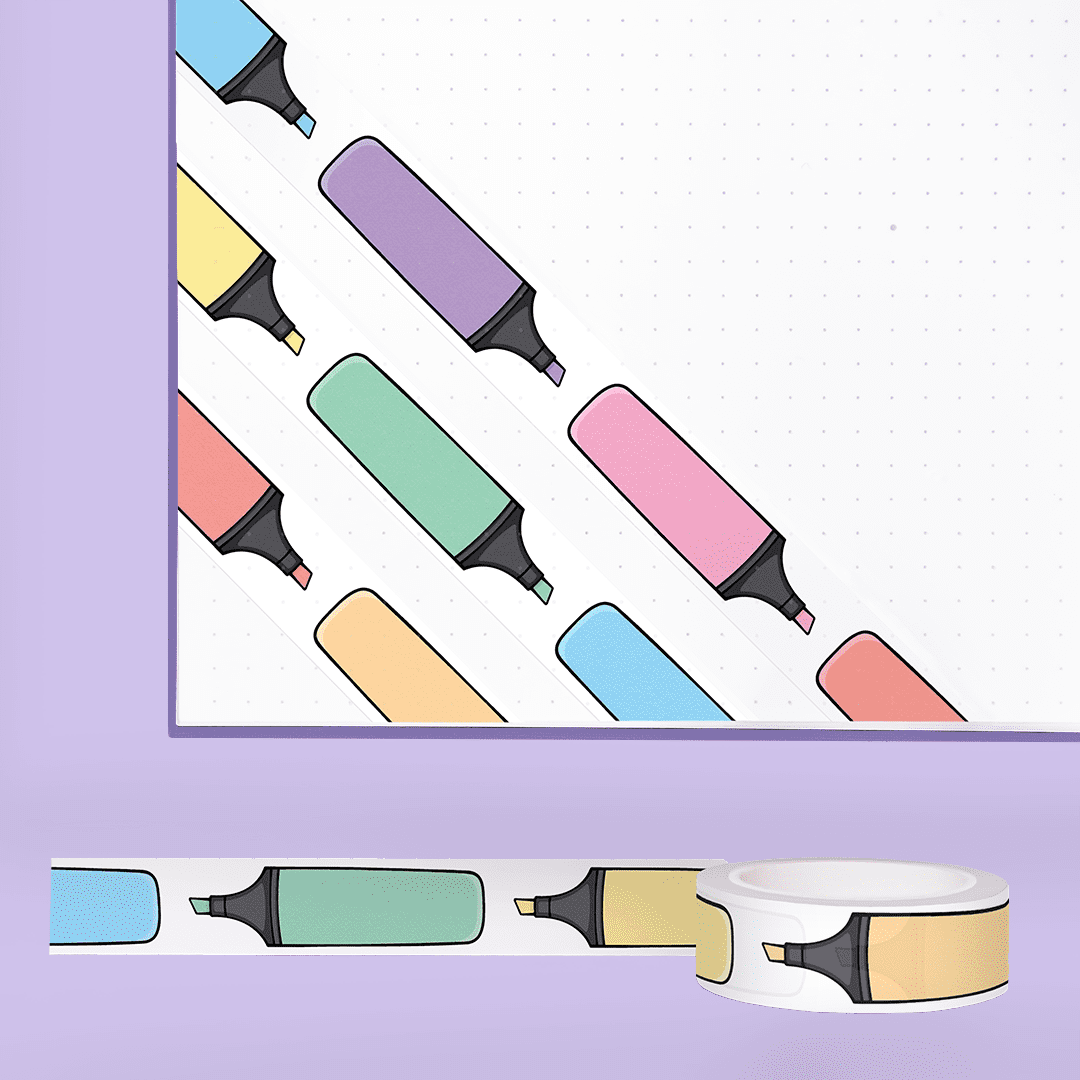 Highlighters - Rainbow - Washi Tape