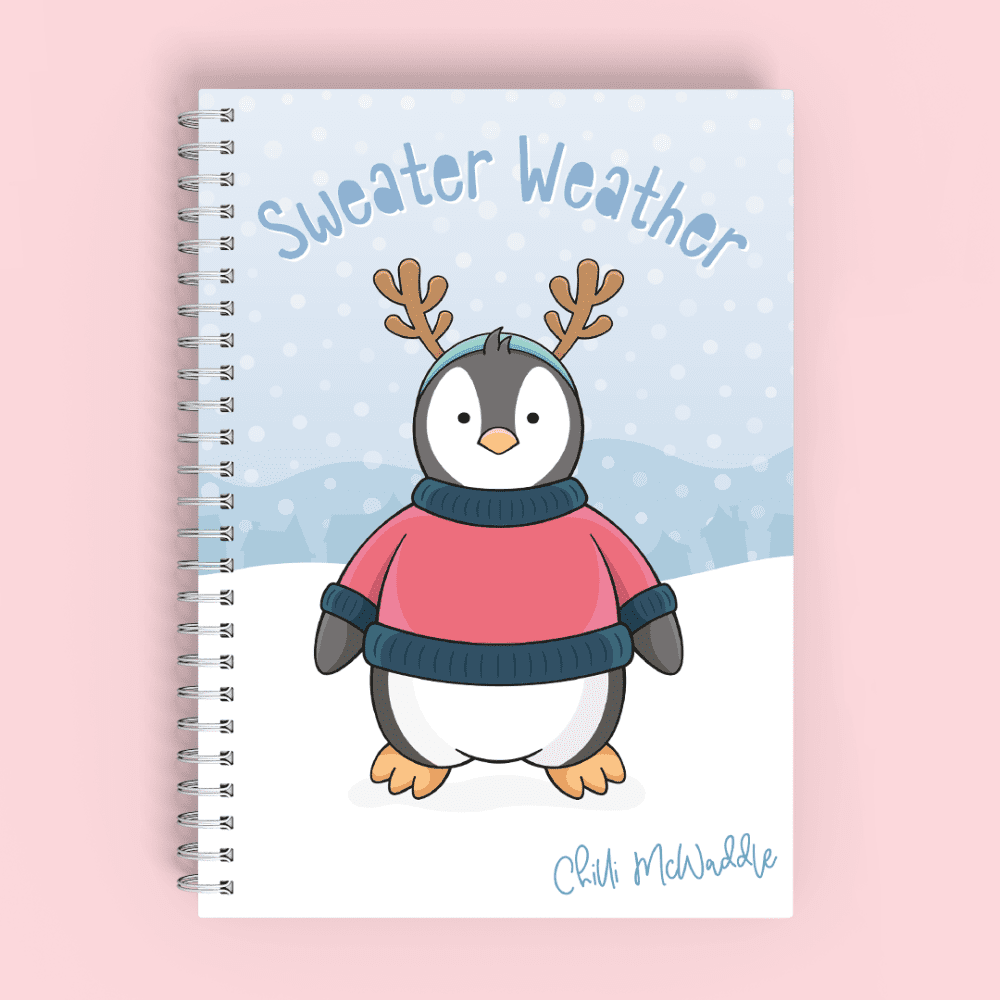 Chilli McWaddle - Penguin - A5 Wire Bound Notebook